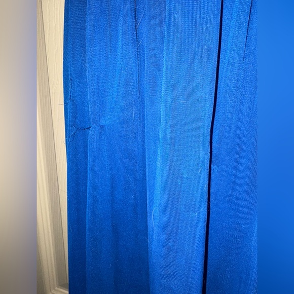 David's Bridal Elegant Blue Gown - Picture 5 of 6